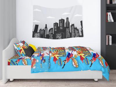 Комплект постельного белья "Comics blue"