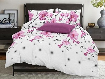 Комплект постельного белья "Белая сакура"