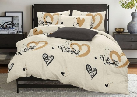 Комплект постельного белья "Be my Valentine beige"